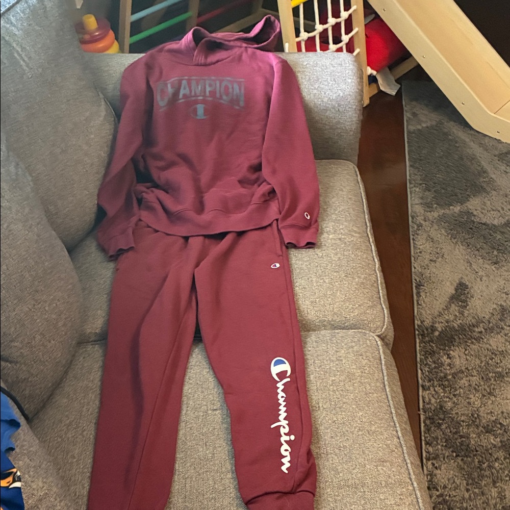 Champion Kids Burgundy Joggers Set